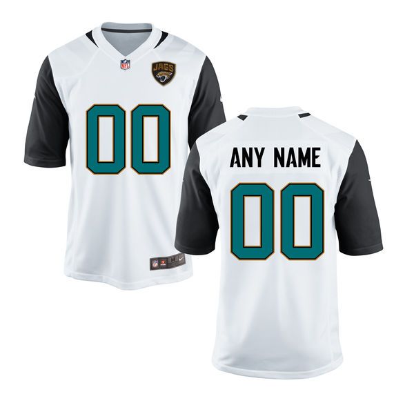 Youth Jacksonville Jaguars Nike Custom White Game NFL Jersey->customized nfl jersey->Custom Jersey
